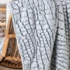 Clearance Deko & Co Plaid effet fourrure motif serpent gris L.220 x l.200cm Deco&co