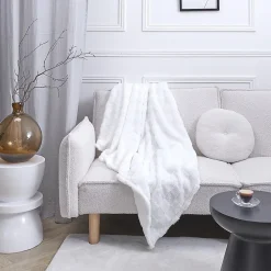 Linnea Plaid en flanelle collection Hohneck 120x150 cm damiers blancs* Plaid