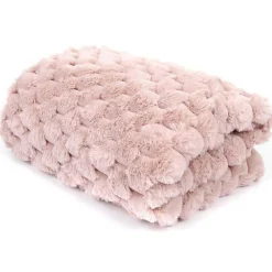 Best The Home Deco Factory Plaid en polyester imitation fourrure nid d'abeille Opulence 120x150 cm