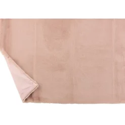 Discount J-Line Plaid en polyester rose clair 180x130cm