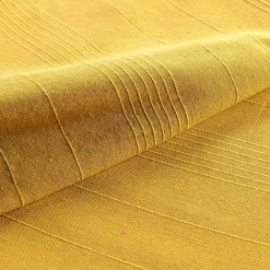 Best Douceur D'Intérieur Plaid enroulable 220 x 240 cm Polycoton Lucile Jaune Curry avec fermeture boutons
