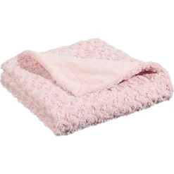 Atmosphera Créateur D'Intérieur Plaid fausse fourrure bouclée - rose 120x160 cm - Atmosphera* Plaid