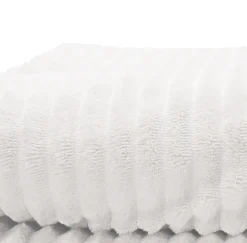Deko & Co Plaid fausse fourrure Louna blanc 160 x 200 cm* Plaid Fourrure|Plaid