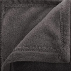 Atmosphera Plaid flanelle 125 x 150 cm gris foncé* Plaid Polaire