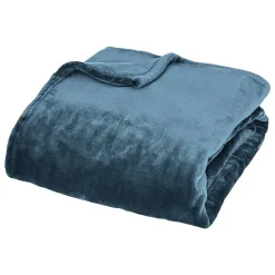 Atmosphera Créateur D'Intérieur Plaid flanelle Cuddly bleu égéen 130x180cm - Atmosphera* Plaid Canapé