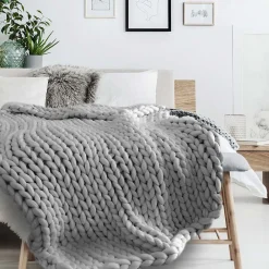The Home Deco Factory Plaid grosses mailles Chunky 120x150 cm* Plaid
