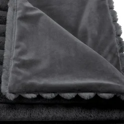 Deko&Co Plaid imitation fourrure côtelé ALBA 130x160* Plaid Fourrure