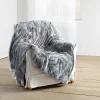 Clearance Douceur D'Intérieur PLAID IMITATION FOURRURE ANTARTIC GRIS - 125x150cm - Gris