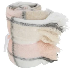 Outlet Paris Prix Plaid Imprimé à Carreaux "Jess" 130x180cm Rose