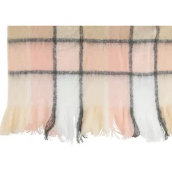 Outlet Paris Prix Plaid Imprimé à Carreaux "Jess" 130x180cm Rose