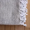 Best Home Maison Plaid jacquard à franges (130x160 cm - Ecru)