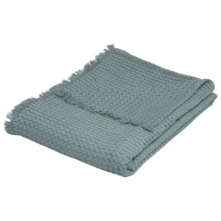New Eden Plaid jete de lit widdy bleu celadon 130 x 180 cm