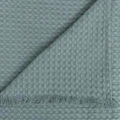 New Eden Plaid jete de lit widdy bleu celadon 130 x 180 cm