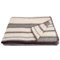 Toison d'Or Plaid laine et mohair à rayure (120x180 cm - Vert sapin)* Plaid Canapé