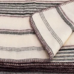 Toison d'Or Plaid laine et mohair à rayure (120x180 cm - Vert sapin)* Plaid Canapé