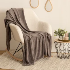 Sale Atmosphera Créateur D'Intérieur Plaid microfibre 125x150 - Rouge foncé- Atmosphera