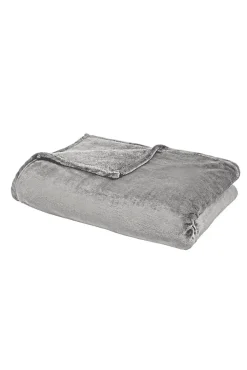 Plaid microplush gris L.150 x l.120 cm* Plaid Fourrure|Plaid