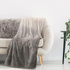 Linnea Plaid nid d'abeille 150x200 cm TIE AND DYE Gris* Plaid