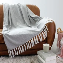 Eden Plaid ou jeté de canapé jacquard Doby* Plaid