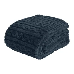 Sensei Maison Plaid polaire doux & chaud Denim 150x180 cm WARM WOOL* Plaid Canapé|Plaid