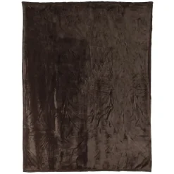 Linnea Plaid polaire 150x200 cm microvelours 100% Polyester 280g/m2 VELVET marron ebene* Plaid Canapé|Plaid