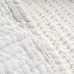 Linnea Plaid réversible 125x180 cm JAIPUR en coton stone-washed blanc* Plaid Canapé