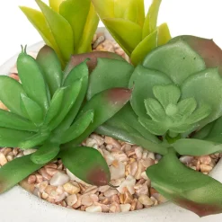 Sale Atmosphera Créateur D'Intérieur Plante grasse artificielle - pot en ciment - H10 cm - Noir- Atmosphera