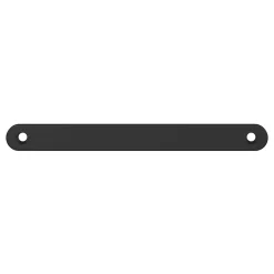 Sale GoodHome Plaque de poignée de porte Minzh noir mat 190 x 7 mm
