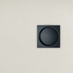Reivilo Poignée cuvette encastrée carrée noire avec tire-doigt pour porte coulissante* Poignée De Porte Coulissante|Poignée Cuvette