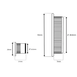 Discount Reivilo Poignée cuvette encastrée ronde noire avec tire-doigt pour porte coulissante