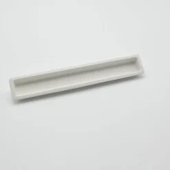 Hot Hardwarexchange Poignée cuvette rectangulaire de meuble en zamac 240X25 mm BLANC MAT RAL 9003