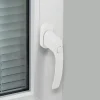 Sale Poignée de fenêtre avec bouton-poussoir Miniac PVC blanc l.2,9 x H.15,4 x P.6 cm