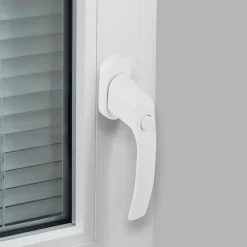 Sale Poignée de fenêtre avec bouton-poussoir Miniac PVC blanc l.2,9 x H.15,4 x P.6 cm