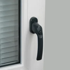 Poignée de fenêtre avec bouton-poussoir Miniac PVC anthracite l.2,9 x H.15,4 x P.6 cm* Poignée De Fenêtre
