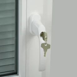 Online Poignée de fenêtre avec clé Minia PVC blanc l.2,9 x H.15,4 x P.6 cm
