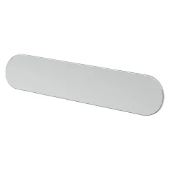 GoodHome Poignée de meuble arrondi Minzh aluminium effet chromé gris l.121mm x l.25mm x H. 16mm entraxe 96mm* Poignée De Meuble