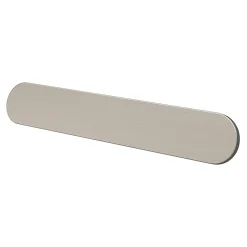 New GoodHome Poignée de meuble arrondi Minzh aluminium effet nickel satin gris l.153mm x l.25mm x H. 16mm entraxe 128mm