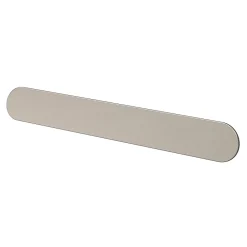 Clearance GoodHome Poignée de meuble arrondi Minzh aluminium effet nickel satin gris l.185mm x l.25mm x H. 16mm entraxe 160mm