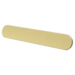 New GoodHome Poignée de meuble arrondi Minzh aluminium effet laiton satin doré l.153mm x l.25mm x H. 16mm entraxe 128mm