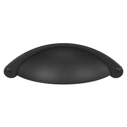 GoodHome Poignée de meuble demi-ronde Kilhog mat noir l.104mm x l.30mm x H. 26mm entraxe 64mm* Poignée De Meuble