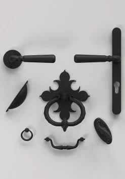 GoodHome Poignée de meuble demi-ronde Kilhog mat noir l.104mm x l.30mm x H. 26mm entraxe 64mm* Poignée De Meuble