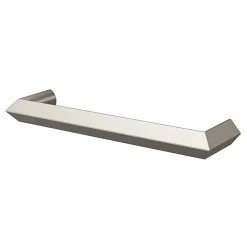 Discount GoodHome Poignée de meuble Droit Keri effet nickel satin gris l.106mm x l.11mm x H. 27mm entraxe 96mm