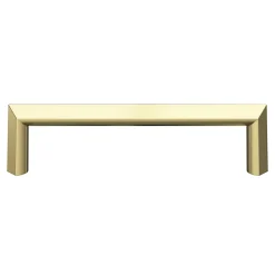 GoodHome Poignée de meuble Droit Keri effet laiton satin doré l.106mm x l.11mm x H. 27mm entraxe 96mm* Poignée De Meuble