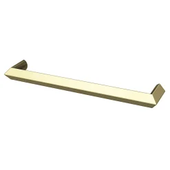 Hot GoodHome Poignée de meuble Droit Keri effet laiton satin doré l.138mm x l.11mm x H. 27mm entraxe 128mm