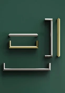 GoodHome Poignée de meuble Droit Keri effet nickel satin gris l.170mm x l.11mm x H. 27mm entraxe 160mm* Poignée De Meuble