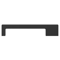 GoodHome Poignée de meuble Droit Skej aluminium mat noir l.158mm x l.7mm x H. 30mm entraxe 128mm* Poignée De Meuble