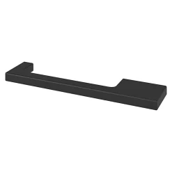 GoodHome Poignée de meuble Droit Skej aluminium mat noir l.126mm x l.7mm x H. 30mm entraxe 96mm* Poignée De Meuble
