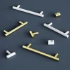 Best GoodHome Poignée de meuble en T Dizel acier mat blanc l.168mm x l.12mm x H. 35mm entraxe 128mm