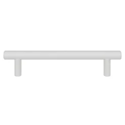 Best GoodHome Poignée de meuble en T Dizel acier mat blanc l.168mm x l.12mm x H. 35mm entraxe 128mm