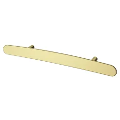 Clearance GoodHome Poignée de meuble en T Meham effet laiton doré l.220mm x l.20mm x H. 35mm entraxe 128mm
